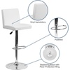 image:imageFlash Furniture Contemporary Black Vinyl Adjustable Height Barstool with Panel Back and Chrome Base Pack of 1White