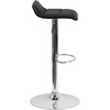 image:imageFlash Furniture Contemporary Black Vinyl Adjustable Height Barstool with Quilted Wave Seat and Chrome Base Pack of 1Black