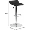 image:imageFlash Furniture Contemporary Black Vinyl Adjustable Height Barstool with Quilted Wave Seat and Chrome Base Pack of 1Black