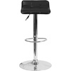 image:imageFlash Furniture Contemporary Black Vinyl Adjustable Height Barstool with Quilted Wave Seat and Chrome Base Pack of 1Black