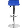 image:imageFlash Furniture Contemporary Black Vinyl Adjustable Height Barstool with Quilted Wave Seat and Chrome Base Pack of 1Blue