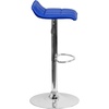 image:imageFlash Furniture Contemporary Black Vinyl Adjustable Height Barstool with Quilted Wave Seat and Chrome Base Pack of 1Blue