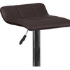 image:imageFlash Furniture Contemporary Black Vinyl Adjustable Height Barstool with Quilted Wave Seat and Chrome Base Pack of 1Brown