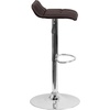 image:imageFlash Furniture Contemporary Black Vinyl Adjustable Height Barstool with Quilted Wave Seat and Chrome Base Pack of 1Brown