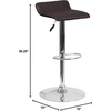 image:imageFlash Furniture Contemporary Black Vinyl Adjustable Height Barstool with Quilted Wave Seat and Chrome Base Pack of 1Brown