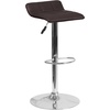 image:imageFlash Furniture Contemporary Black Vinyl Adjustable Height Barstool with Quilted Wave Seat and Chrome Base Pack of 1Brown