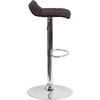 image:imageFlash Furniture Contemporary Black Vinyl Adjustable Height Barstool with Quilted Wave Seat and Chrome Base Pack of 1Brown