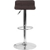 image:imageFlash Furniture Contemporary Black Vinyl Adjustable Height Barstool with Quilted Wave Seat and Chrome Base Pack of 1Brown