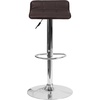 image:imageFlash Furniture Contemporary Black Vinyl Adjustable Height Barstool with Quilted Wave Seat and Chrome Base Pack of 1Brown