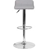 image:imageFlash Furniture Contemporary Black Vinyl Adjustable Height Barstool with Quilted Wave Seat and Chrome Base Pack of 1Grey