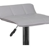image:imageFlash Furniture Contemporary Black Vinyl Adjustable Height Barstool with Quilted Wave Seat and Chrome Base Pack of 1Grey