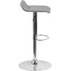image:imageFlash Furniture Contemporary Black Vinyl Adjustable Height Barstool with Quilted Wave Seat and Chrome Base Pack of 1Grey