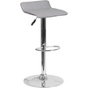 image:imageFlash Furniture Contemporary Black Vinyl Adjustable Height Barstool with Quilted Wave Seat and Chrome Base Pack of 1Grey