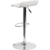 image:imageFlash Furniture Contemporary Black Vinyl Adjustable Height Barstool with Quilted Wave Seat and Chrome Base Pack of 1White