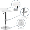 image:imageFlash Furniture Contemporary Black Vinyl Adjustable Height Barstool with Quilted Wave Seat and Chrome Base Pack of 1White