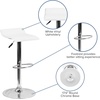 image:imageFlash Furniture Contemporary Brown Vinyl Adjustable Height Barstool with Solid Wave Seat and Chrome Base