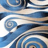 image:imageFlash Furniture Coterie Collection Modern Circular Patterned Indoor Area Rug  Blue and Beige Olefin Fibers with Jute Backing  5 x 752 x 71 Rectangular