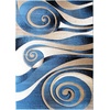 image:imageFlash Furniture Coterie Collection Modern Circular Patterned Indoor Area Rug  Blue and Beige Olefin Fibers with Jute Backing  5 x 752 x 71 Rectangular