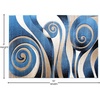 image:imageFlash Furniture Coterie Collection Modern Circular Patterned Indoor Area Rug  Blue and Beige Olefin Fibers with Jute Backing  5 x 752 x 71 Rectangular