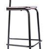 image:imageFlash Furniture Cyprus Commercial Grade Wood Bar Stool Metal Frame Solid Wood Seat and Back Floor Glides WhiteAntique WhiteAntique Copper