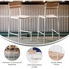 image:imageFlash Furniture Cyprus Commercial Grade Wood Bar Stool Metal Frame Solid Wood Seat and Back Floor Glides WhiteAntique WhiteAntique White