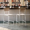 image:imageFlash Furniture Cyprus Commercial Grade Wood Bar Stool Metal Frame Solid Wood Seat and Back Floor Glides WhiteAntique WhiteAntique White