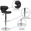 image:imageFlash Furniture Devin Contemporary Cozy MidBack White Vinyl Adjustable Height Barstool with Chrome BaseBlack
