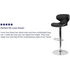 image:imageFlash Furniture Devin Contemporary Cozy MidBack White Vinyl Adjustable Height Barstool with Chrome BaseBlack