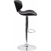 image:imageFlash Furniture Devin Contemporary Cozy MidBack White Vinyl Adjustable Height Barstool with Chrome BaseBlack