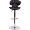 image:imageFlash Furniture Devin Contemporary Cozy MidBack White Vinyl Adjustable Height Barstool with Chrome BaseBlack