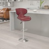 image:imageFlash Furniture Devin Contemporary Cozy MidBack White Vinyl Adjustable Height Barstool with Chrome BaseBurgundy
