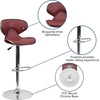 image:imageFlash Furniture Devin Contemporary Cozy MidBack White Vinyl Adjustable Height Barstool with Chrome BaseBurgundy