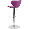 image:imageFlash Furniture Devin Contemporary Cozy MidBack White Vinyl Adjustable Height Barstool with Chrome BasePurple