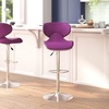 image:imageFlash Furniture Devin Contemporary Cozy MidBack White Vinyl Adjustable Height Barstool with Chrome BasePurple