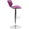 image:imageFlash Furniture Devin Contemporary Cozy MidBack White Vinyl Adjustable Height Barstool with Chrome BasePurple