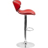 image:imageFlash Furniture Devin Contemporary Cozy MidBack White Vinyl Adjustable Height Barstool with Chrome BaseRed