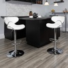 image:imageFlash Furniture Devin Contemporary Cozy MidBack White Vinyl Adjustable Height Barstool with Chrome BaseWhite