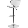 image:imageFlash Furniture Devin Contemporary Cozy MidBack White Vinyl Adjustable Height Barstool with Chrome BaseWhite