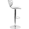 image:imageFlash Furniture Devin Contemporary Cozy MidBack White Vinyl Adjustable Height Barstool with Chrome BaseWhite