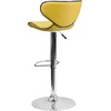image:imageFlash Furniture Devin Contemporary Cozy MidBack White Vinyl Adjustable Height Barstool with Chrome BaseYellow