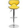 image:imageFlash Furniture Devin Contemporary Cozy MidBack White Vinyl Adjustable Height Barstool with Chrome BaseYellow