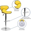 image:imageFlash Furniture Devin Contemporary Cozy MidBack White Vinyl Adjustable Height Barstool with Chrome BaseYellow