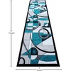 image:imageFlash Furniture Elias Collection Geometric Abstract Area Rug  Turquoise Olefin Rug with Jute Backing  3 x 10  Hallway Entryway or Bedroom
