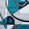 image:imageFlash Furniture Elias Collection Geometric Abstract Area Rug  Turquoise Olefin Rug with Jute Backing  3 x 10  Hallway Entryway or Bedroom