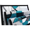 image:imageFlash Furniture Elias Collection Geometric Abstract Area Rug  Turquoise Olefin Rug with Jute Backing  3 x 10  Hallway Entryway or Bedroom