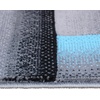 image:imageFlash Furniture Elio Collection Color Blocked Pattern Area Rug  High Pile Purple Olefin Rug  2 x 3 Area Rug  Jute Backing  Hallway Entryway BedroomBlue