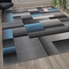 image:imageFlash Furniture Elio Collection Color Blocked Pattern Area Rug  High Pile Purple Olefin Rug  2 x 3 Area Rug  Jute Backing  Hallway Entryway BedroomBlue