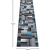 image:imageFlash Furniture Elio Collection Color Blocked Pattern Area Rug  High Pile Purple Olefin Rug  2 x 3 Area Rug  Jute Backing  Hallway Entryway BedroomBlue