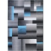 image:imageFlash Furniture Elio Collection Color Blocked Pattern Area Rug  High Pile Purple Olefin Rug  2 x 3 Area Rug  Jute Backing  Hallway Entryway BedroomBlue
