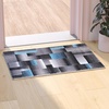 image:imageFlash Furniture Elio Collection Color Blocked Pattern Area Rug  High Pile Purple Olefin Rug  2 x 3 Area Rug  Jute Backing  Hallway Entryway BedroomBlue